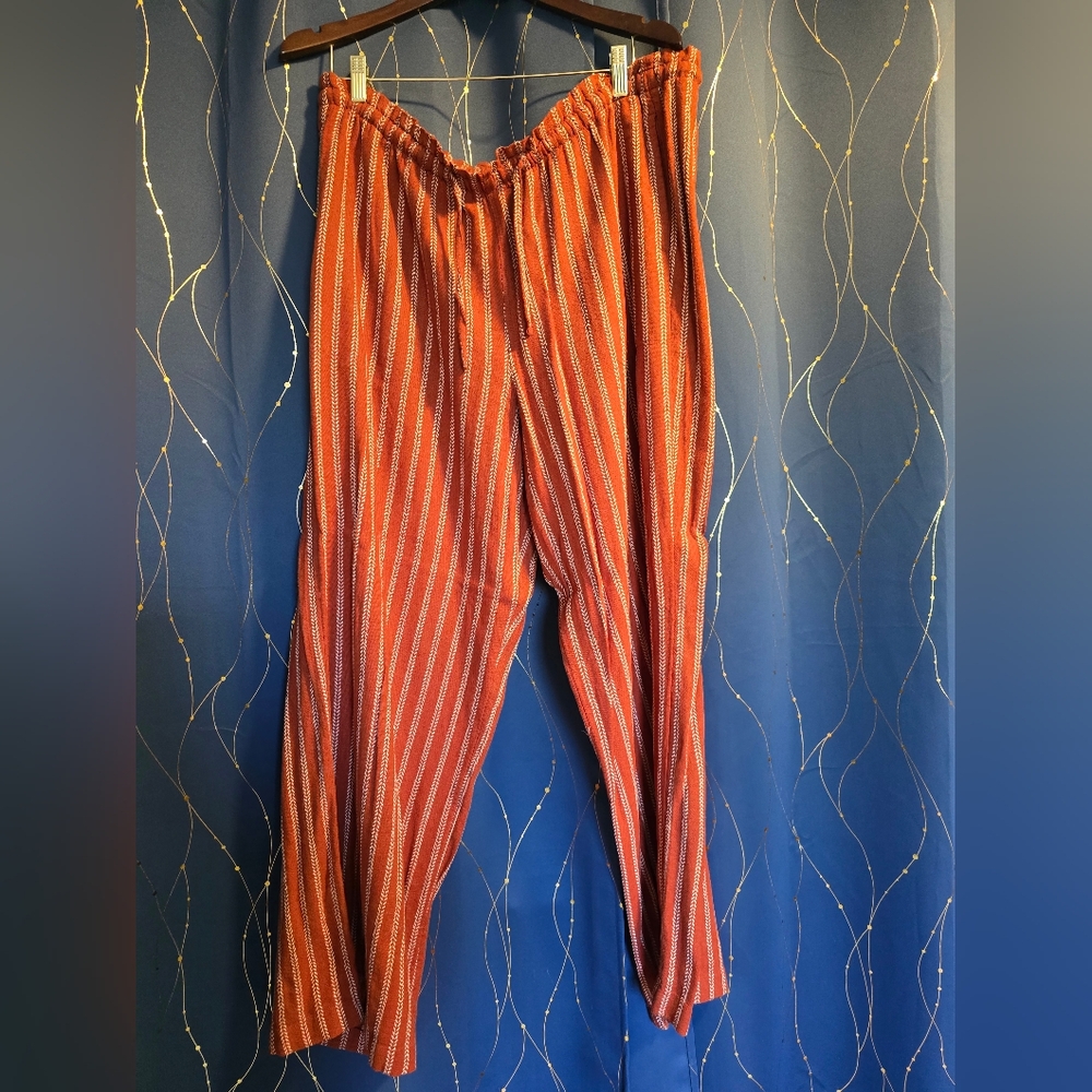 Sonoma Red and White Striped Wide Leg Pants